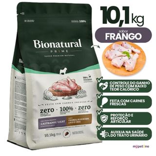 Ração Bionatural Light Frango Cães Pequenos Castrados 10,1kg em Oferta na Shopee