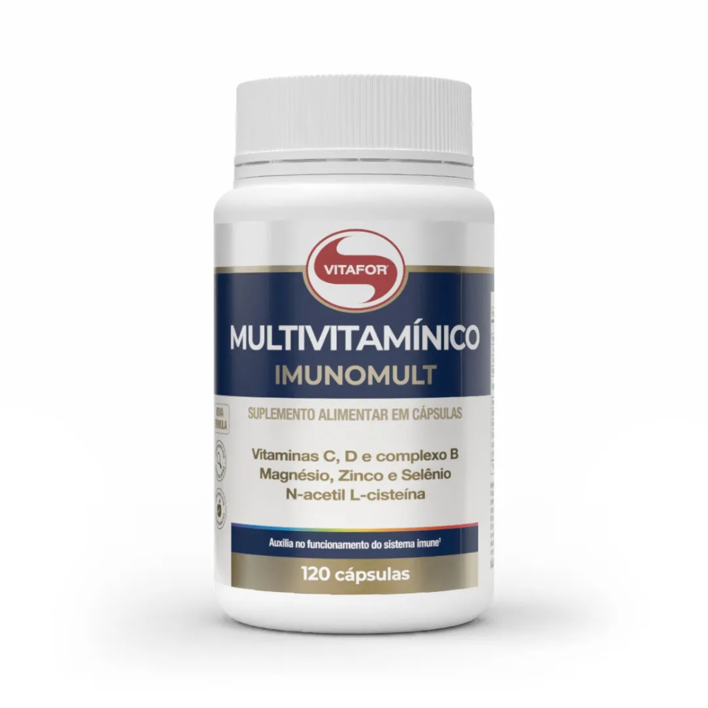 Suplemento Vitafor Imunomult Minerais Vitaminas 120 cápsulas em Oferta na Shopee