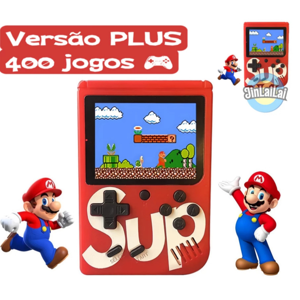 Joguinho Mini Sup Game Retro 400 jogos Nintendo Vídeo Portátil Playstation