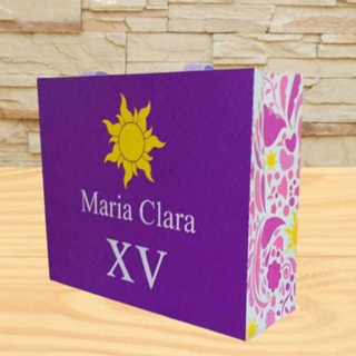 Sacolinha Rapunzel  Lilás  Personalizado /Sacolinha / Lembrancinha /Mimos /Aniversario 15 anos PEGUE E MONTE em Oferta na Shopee