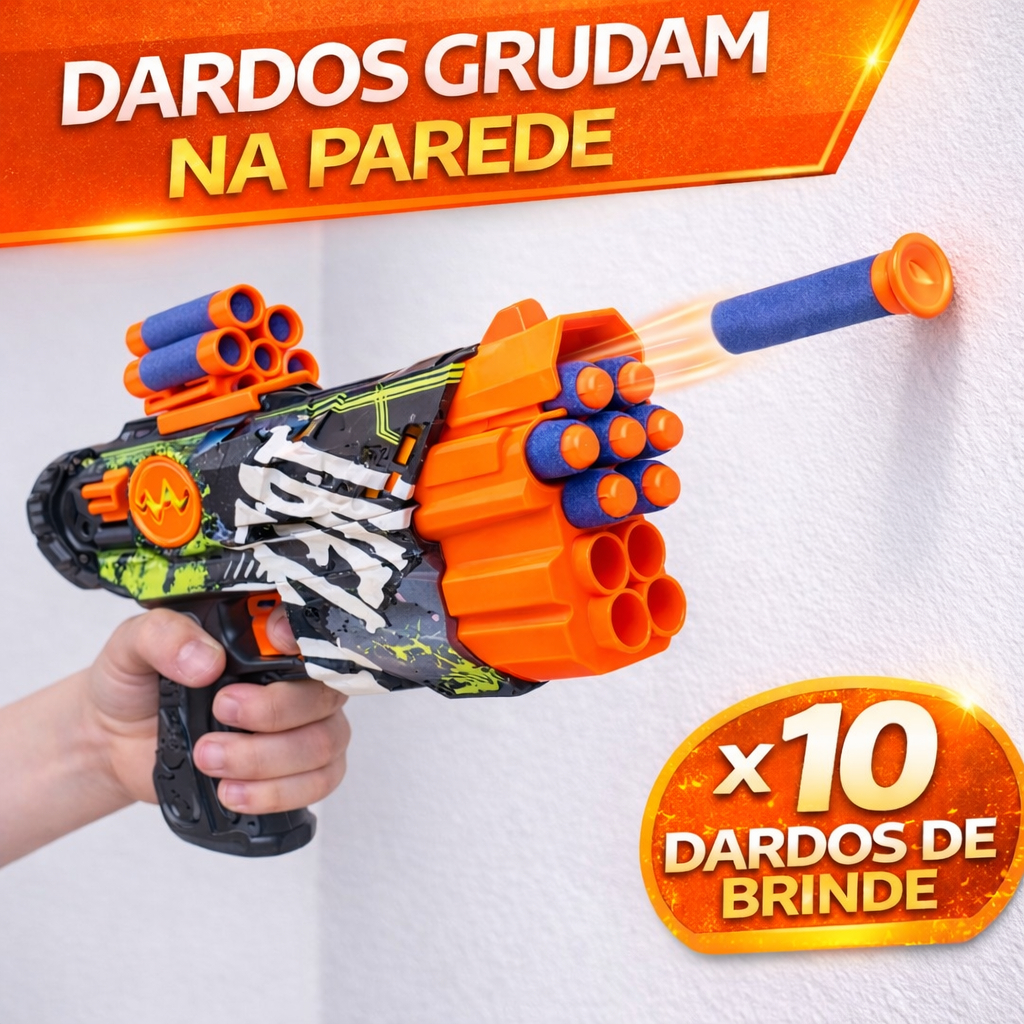 Pistola Arminha Lançador De Dardo Tipo Nerf+ 10 dardos de brinde brinquedo divetido