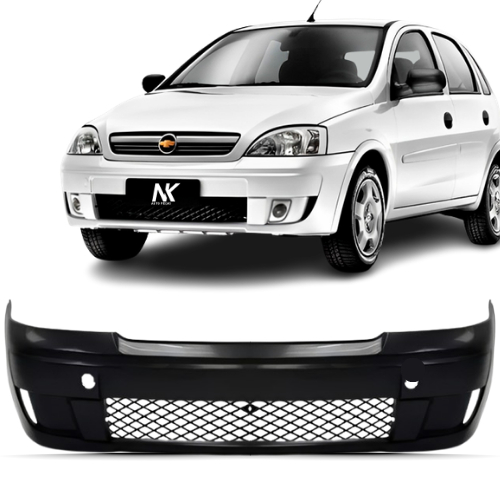 Parachoque Dianteiro Corsa Montana 2008 á 2012 Sport Com Grade Sem Furo