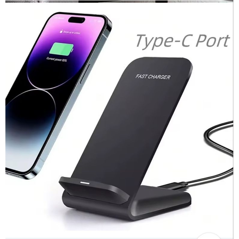 Carregador Wireless por Indução 40W Fast Charge Suporte Vertical Qi Android e iPhone