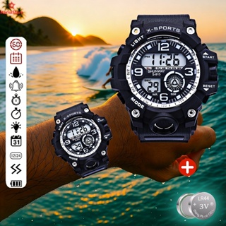 Relógio Masculino Digital Esportivo À Prova D'Água 50m Pulseira De Silicone Cronômetro em Oferta na Shopee