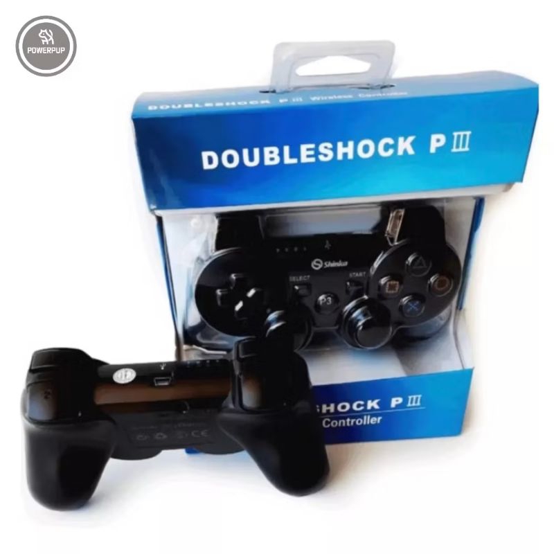 Controle Sem Fio PS3 - DualShock Wireless Analógico com Vibração e Design Ergonômico