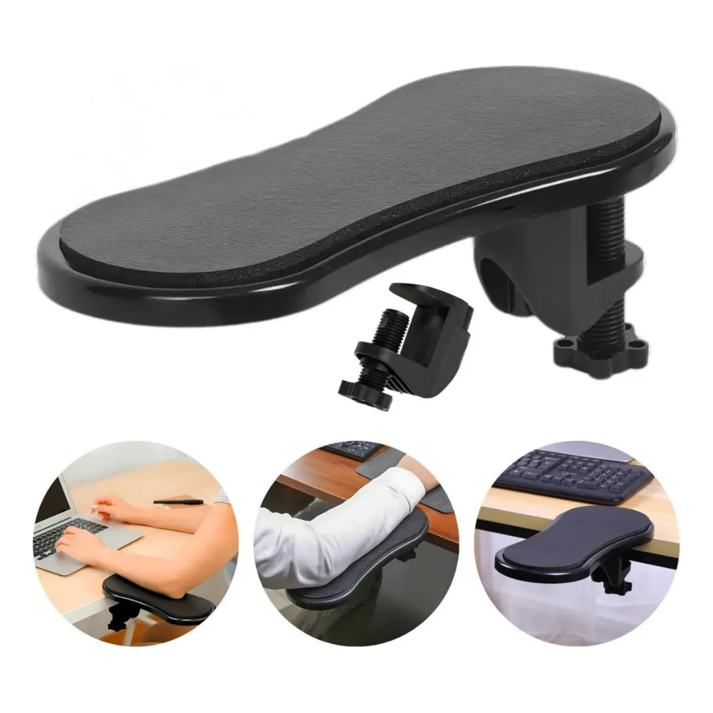 Suporte Apoio Descanso Braço Pulso Mesa Escritório Computado Preto
