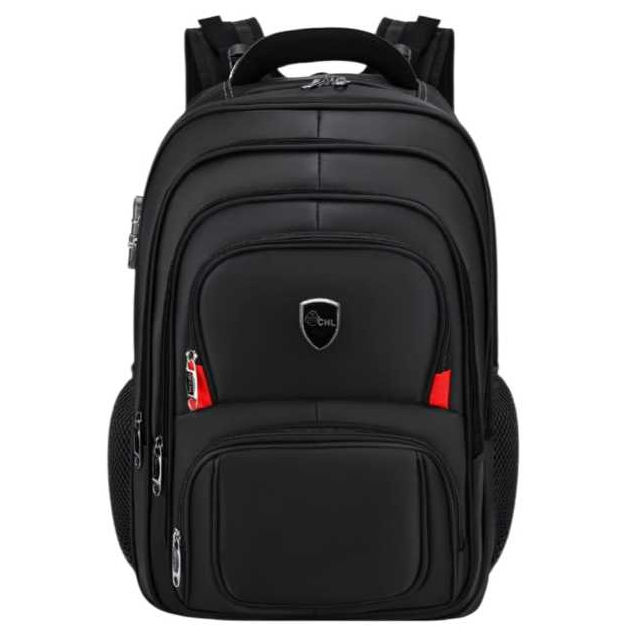 Mochila Cabo de Aço Cadeado Com Bolso Anti-furto Impermeável Faculdade Executivo Notebook CHL