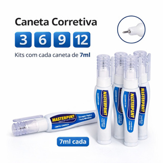 KITS CANETA CORRETIVA 7ml ERROREX ERGONÔMICA PAPELARIA MASTERPRINT em Oferta na Shopee