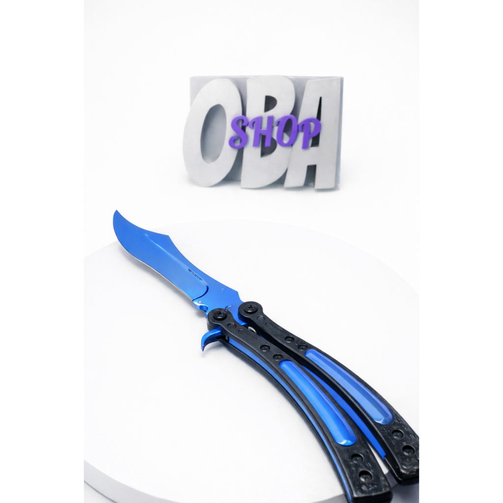 Faca Decorativa Estilo Butterfly – 30cm Premium Azul