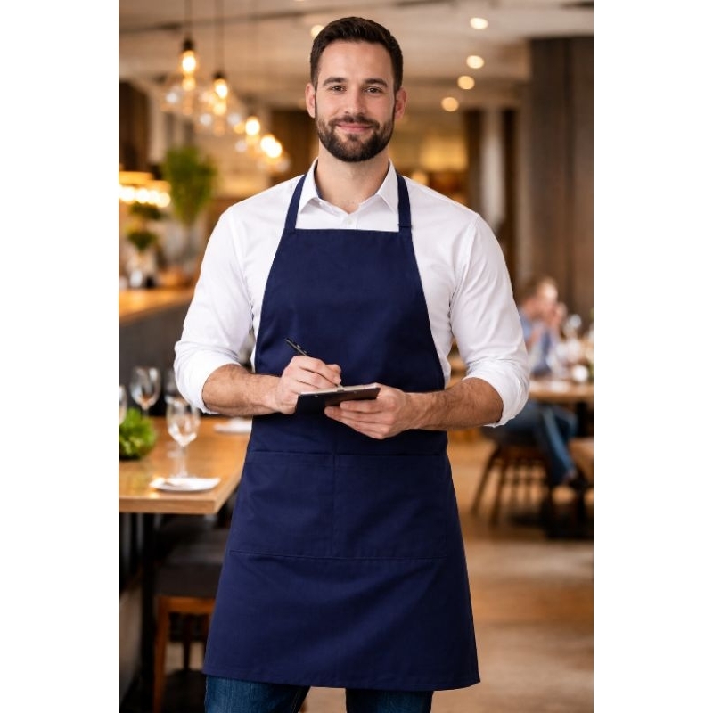 Avental Profissional Oxford Com Bolso Garçom Restaurante Churrasqueiro Cozinha Unissex