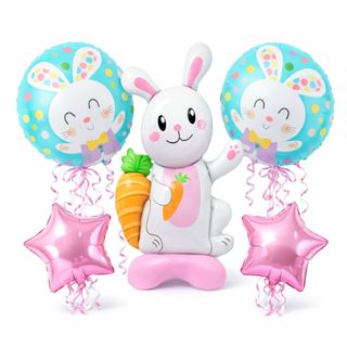 Kit c/5/10 balões coelho/balão coelhinho centro de mesa/ovo da páscoa em Oferta na Shopee