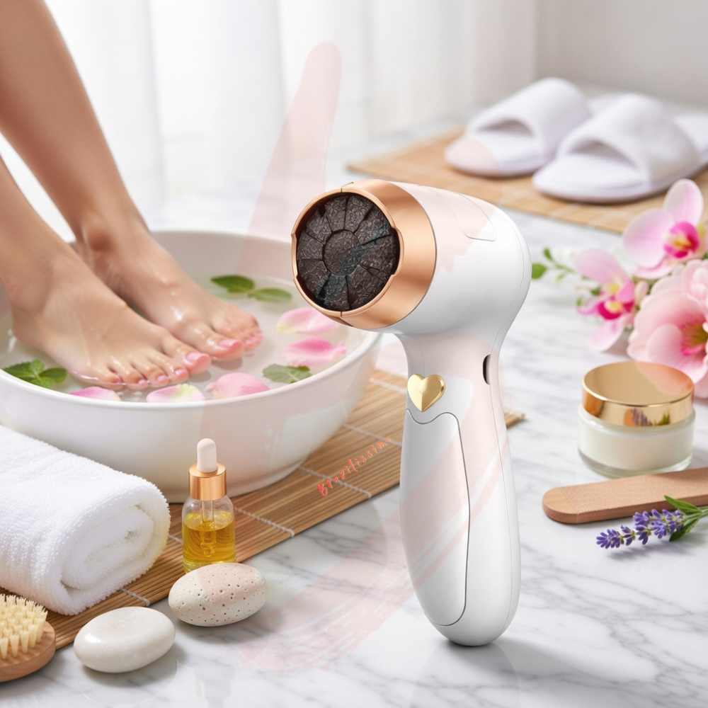 Esfoliador de Pé Elétrico Tira Calos Lixadeira Pés Portátil Pedicure Macio Lixa USB + 2 DISCOS INCLUSO