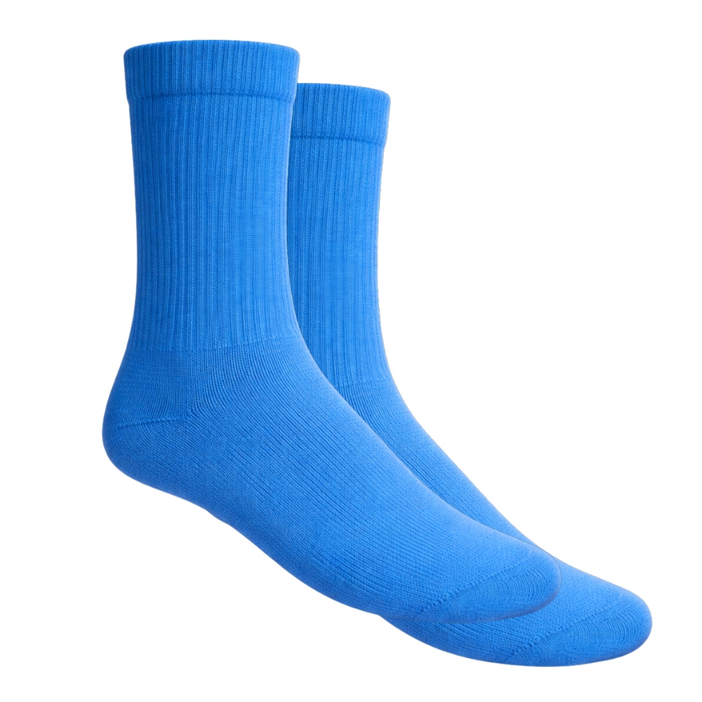 Meia Unisex 37 ao 43 Adulto Azul Royal Glow Poliamida Toque Macio Confortável Casual Esporte
