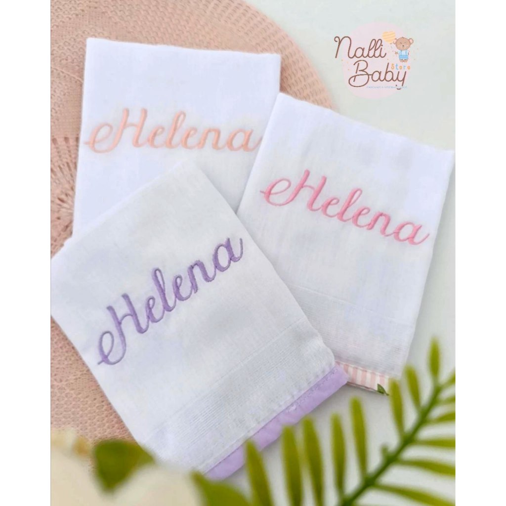 Kit Fraldas de Boca Personalizado | Pano de Boca | Fralda de Boca | Fralda Personalizada | Cores Sortidas