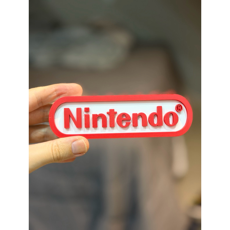 Placa Decorativa Estilo Nintendo – Logo Gamer Decoração Geek Setup Gamer Impressão 3d