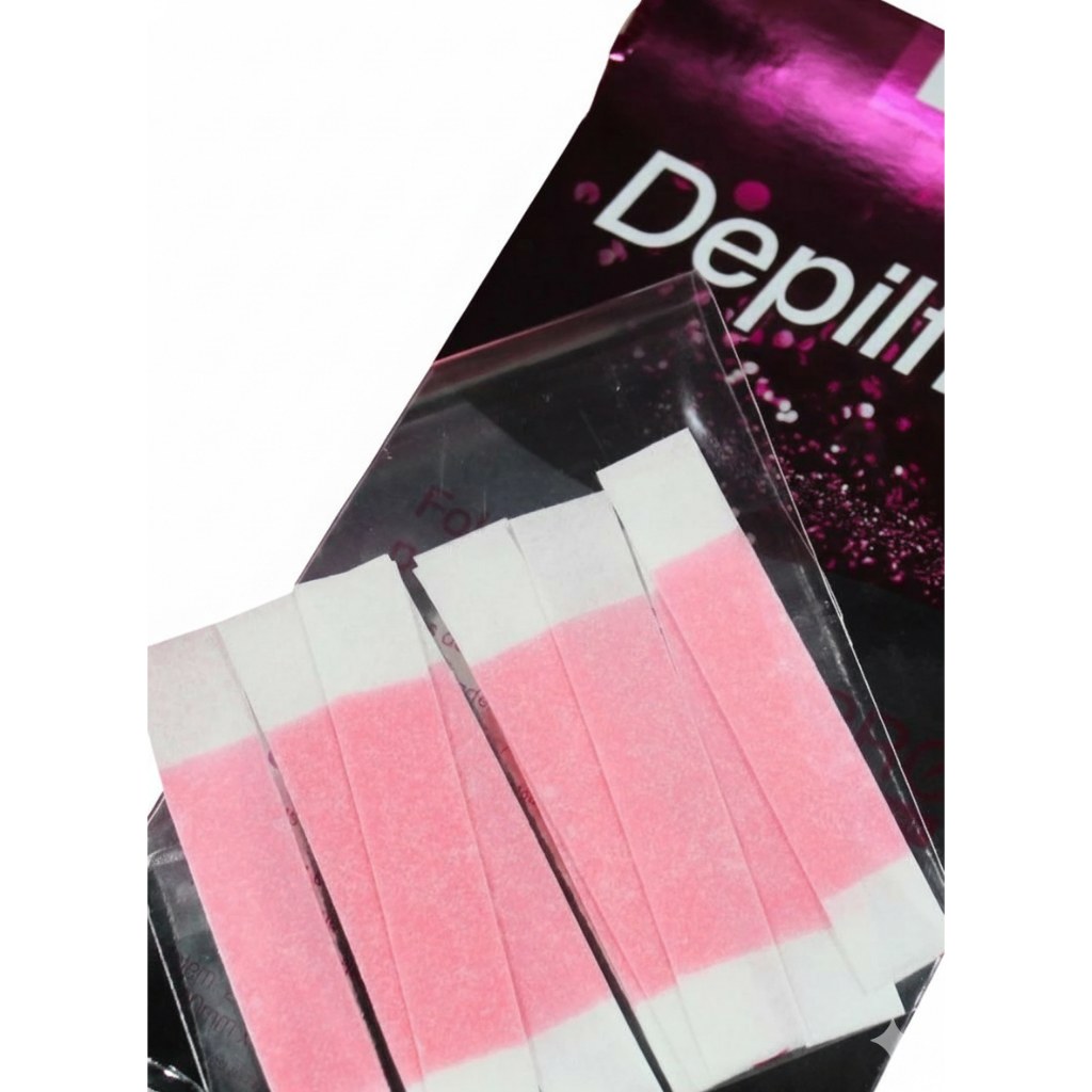 40 Tiras Cera Depilflax Original Sobrancelha Designer Morango Natural Hortela Tutti Frutti Babosa