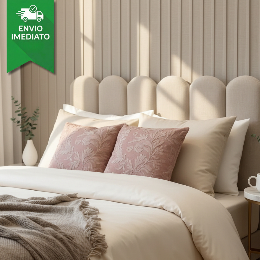 Kit Até 15 Cabeceira Modulada Estofada Nuvem Cama box Completa - Envio Imediato - Luxo Cama Quarto
