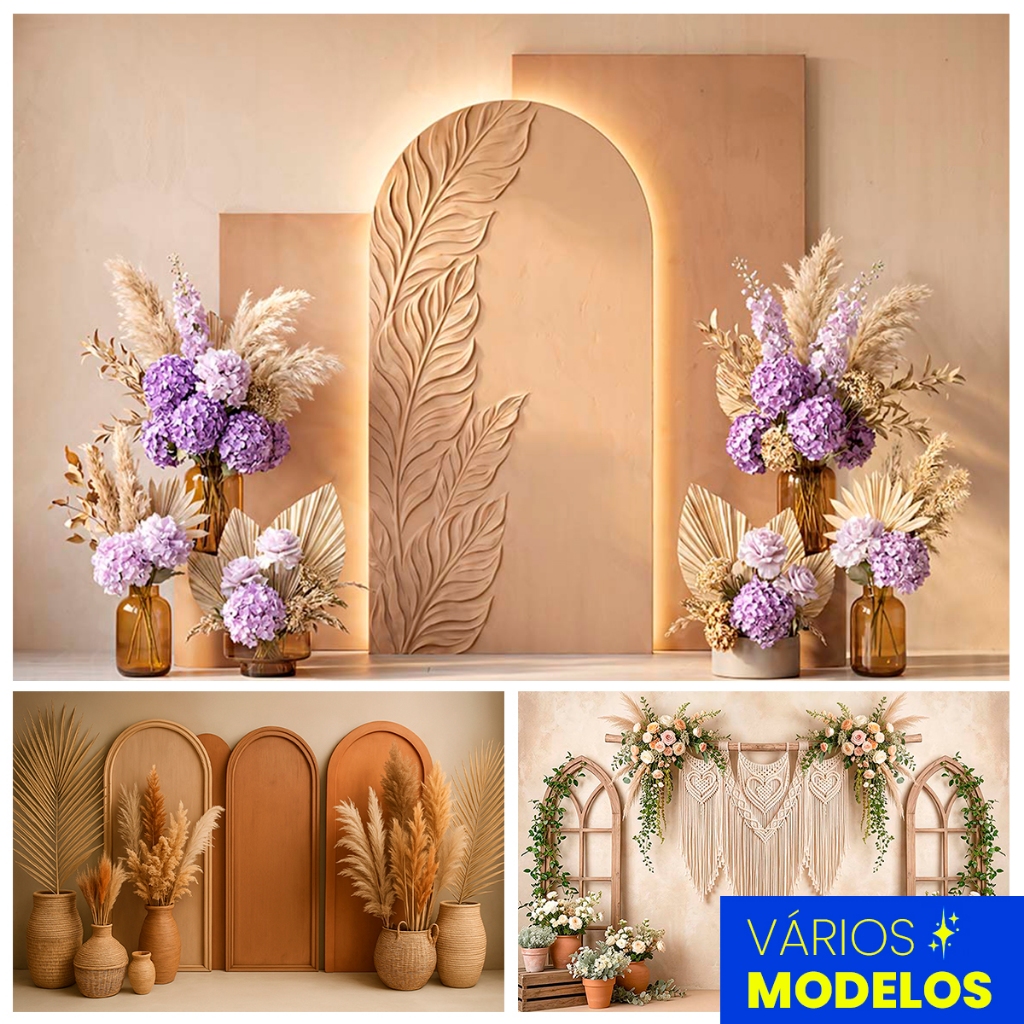 Fundo Fotográfico Dia das Mães Boho Newborn Sublimado 1,5 x 2,2 Mt