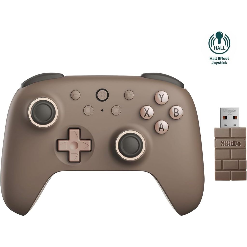 Controle Sem Fio 8bitdo Ultimate 2c Pc E Android Hall Effect Cor Marrom