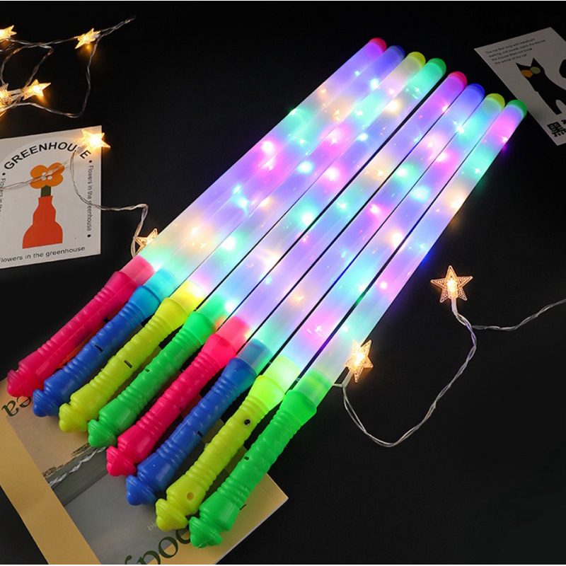 Kit Bastão Led 5/10/20 Plástico Algodão Doce Festas Neon Balada Casamentos Pisca Luz Varinha Magica