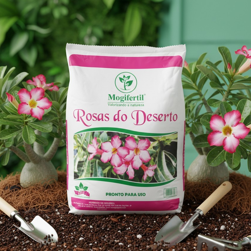 Substrato Rosas Do Deserto adubo composto Orgânico Jardim Casa Plantio Germinação Mogifertil