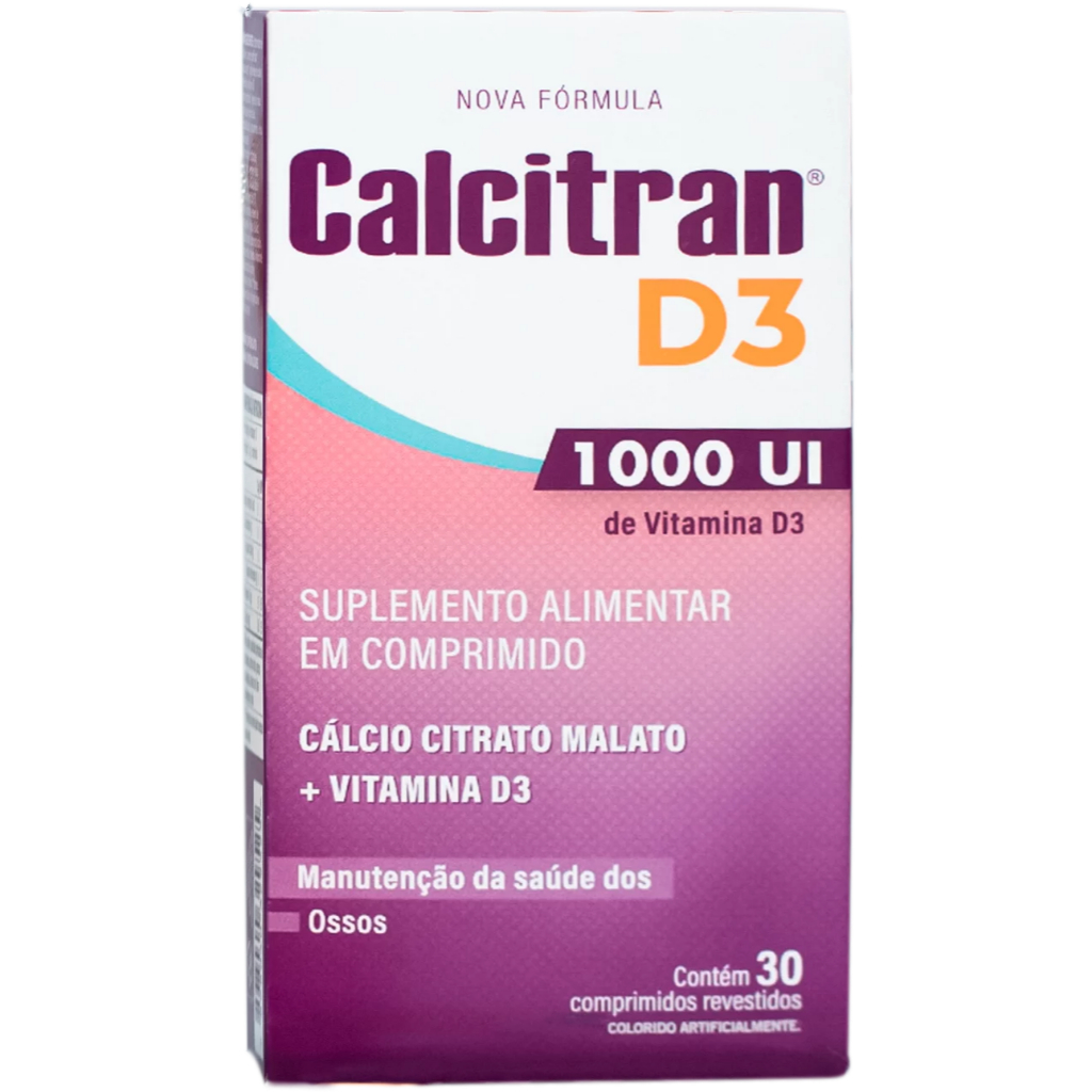 Calcitran D3 1000UI: Citrato Malato de Calcio + Vitamina D