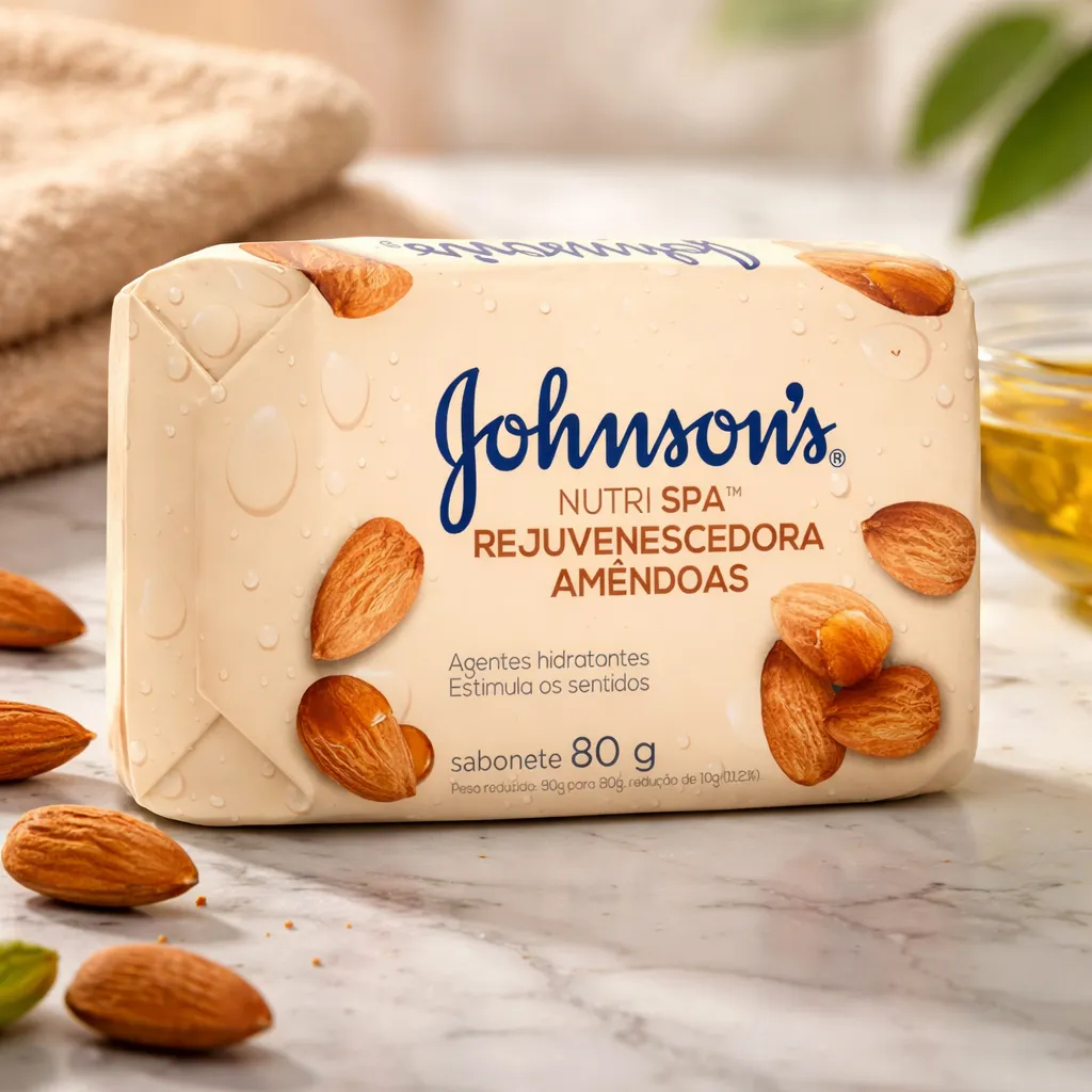 Kit Pack Economico 12 Sabonetes Johnson's Amêndoas 80g cada