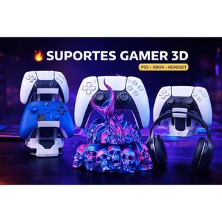 Suporte Porta Controle Videogame/ fone  Gamer Para Ps4 Xbox Ps5