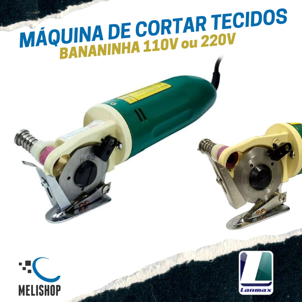 Maquina de Cortar Tecido Bananinha Profissional Disco 2 Polegadas 110v ou 220v 45w Lanmax