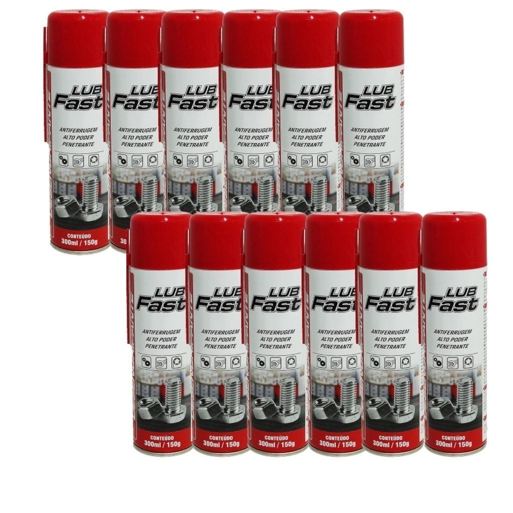 KIT COM 02 DESENGRIPANTE LUB-FAST AUTO PODER LIMPANTE