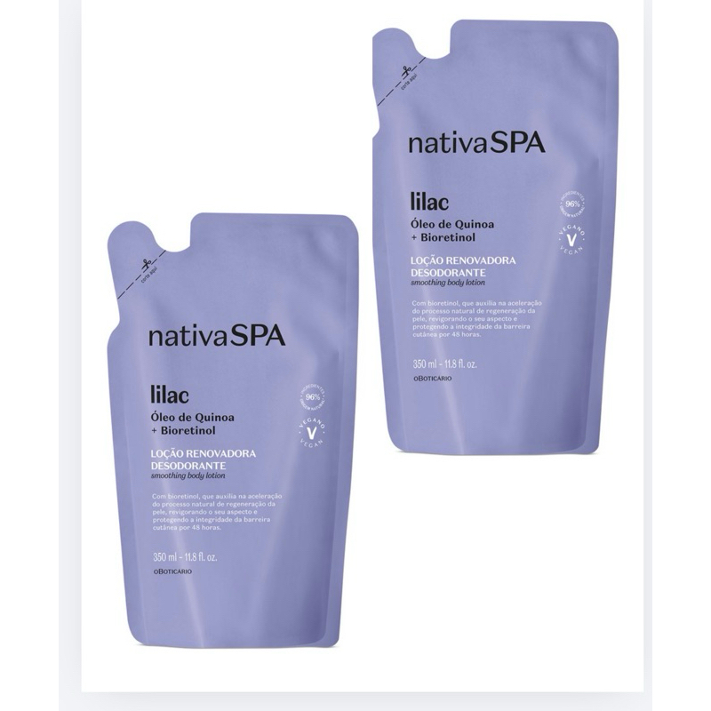 combo com 2 refil lilac de 350 ml