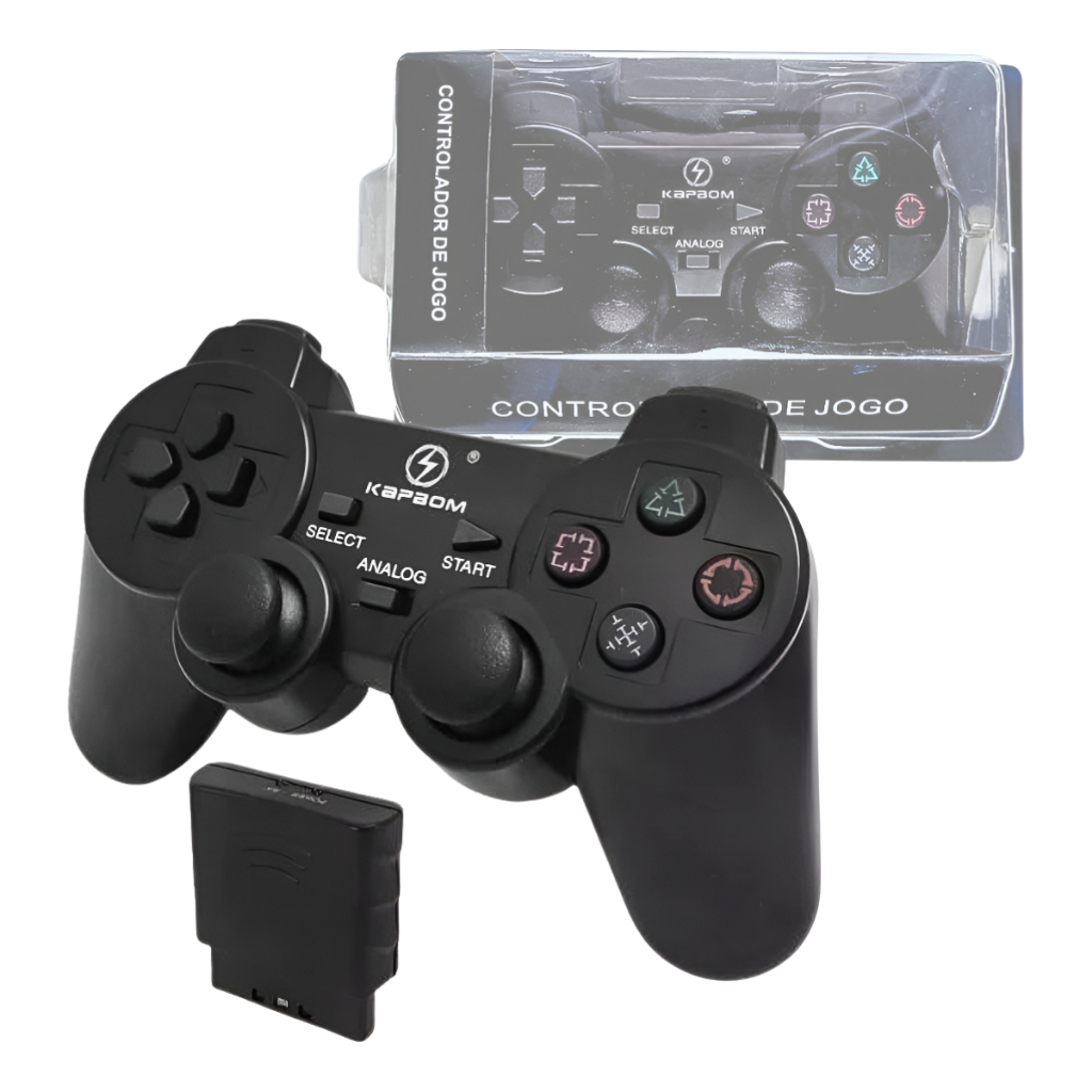 Controle Compatível Para Ps1 Ps2 Com Ou Sem Fio Joystick Manete Plug And Play Playstation