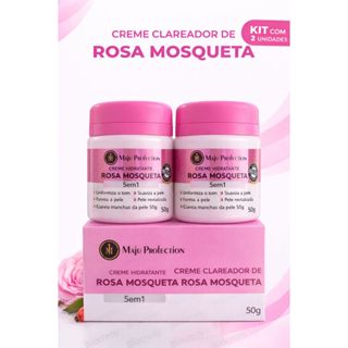 Kit 2 pomadas Rosa mosqueta Tira Manchas Clareador de Pele Acne Melasma Hidratação Profunda 50g em Oferta na Shopee