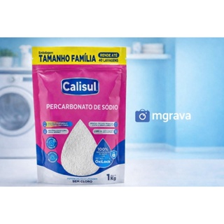 Percarbonato De Sódio Tira Manchas Branqueador Alvejante  Roupas Brancas e Coloridas - Granulado 100% Puro Calisul em Oferta na Shopee