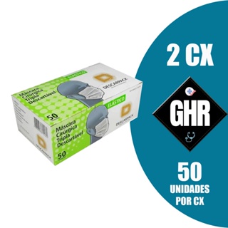 KIT 2CX Máscara Descartável Tripla, Branca, Clip Nasal, C/elástico - Descarpack em Oferta na Shopee