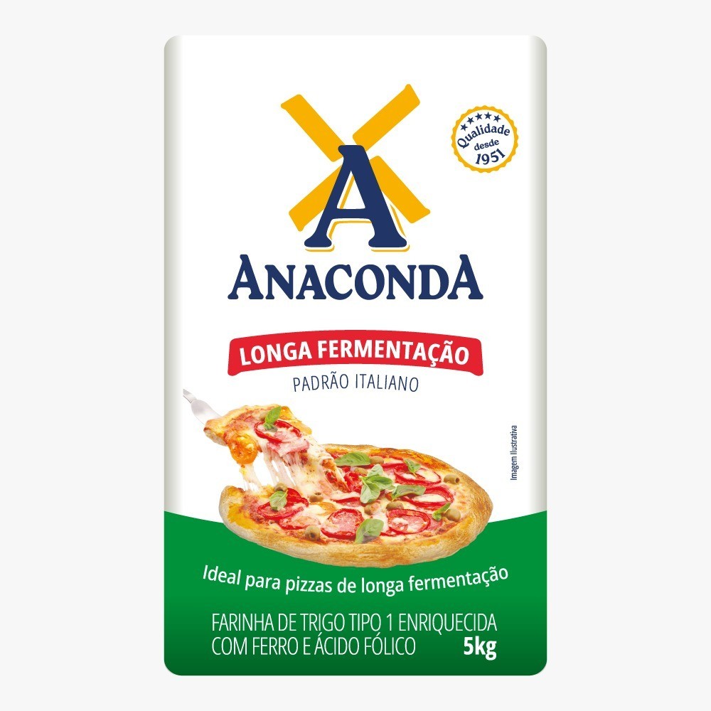 Farinha de Trigo Anaconda Longa Fermentaçao 5 kg em Oferta na Shopee