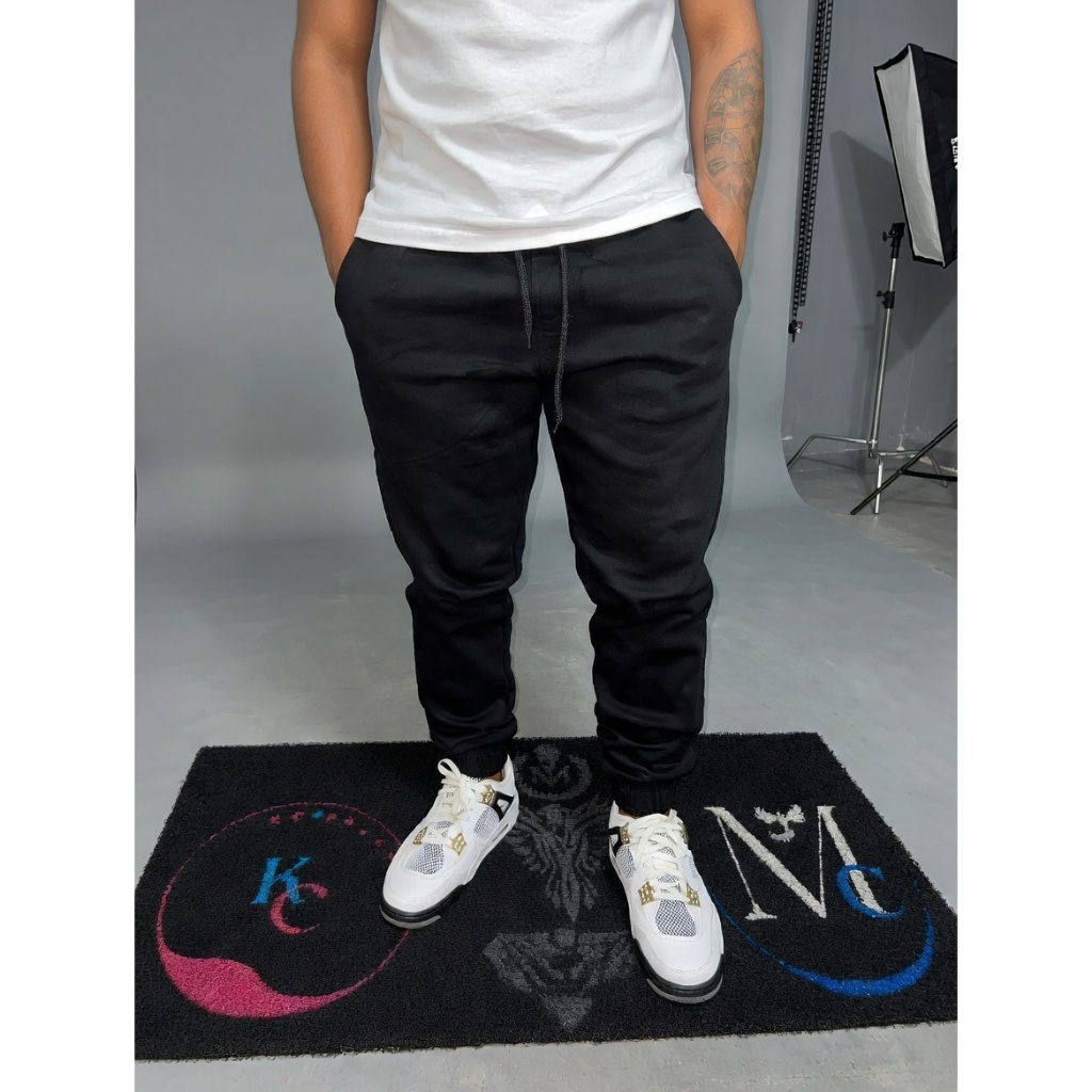 Calça jogger Masculino Bege Sarja e Jeans Qualidade Premium