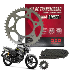 KIT RELAÇÃO DID STREET YAMAHA YS FAZER 150 FACTOR 150 2019 2020 2021 2022