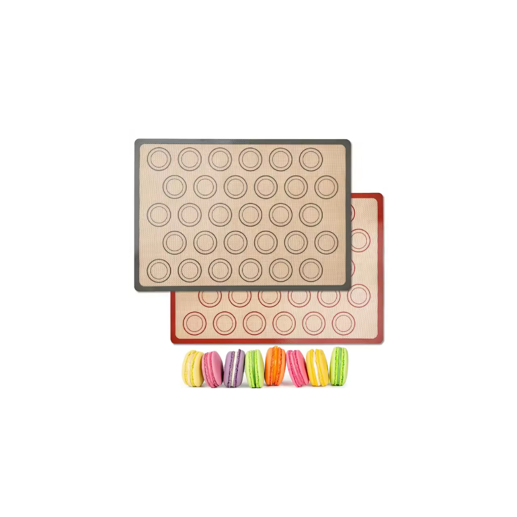 Kit 2 Tapetes de silicone cozinha confeitaria pratico Macarons bolo brigadeiro pão massa ravioli com marcação