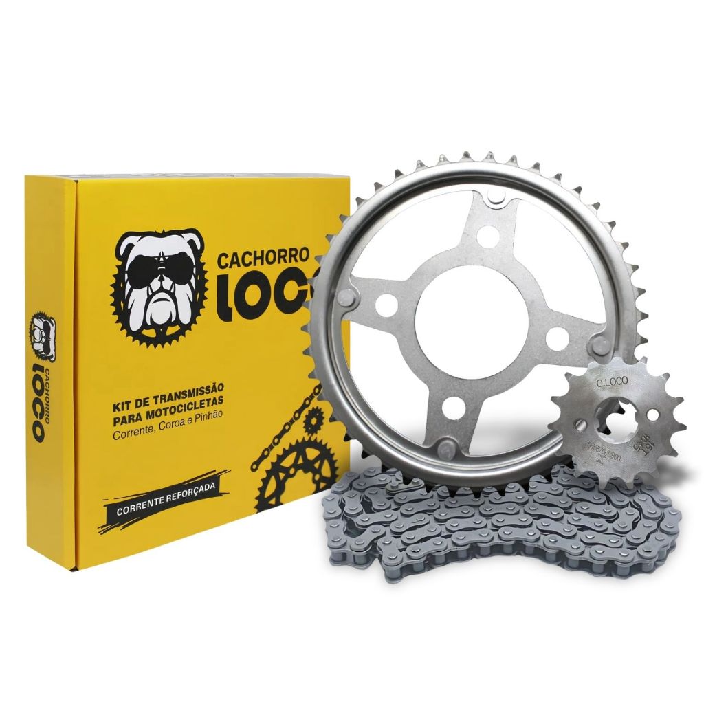 Kit Transmissão Relação Corrente Coroa Start Fan Titan 160 em Oferta na Shopee