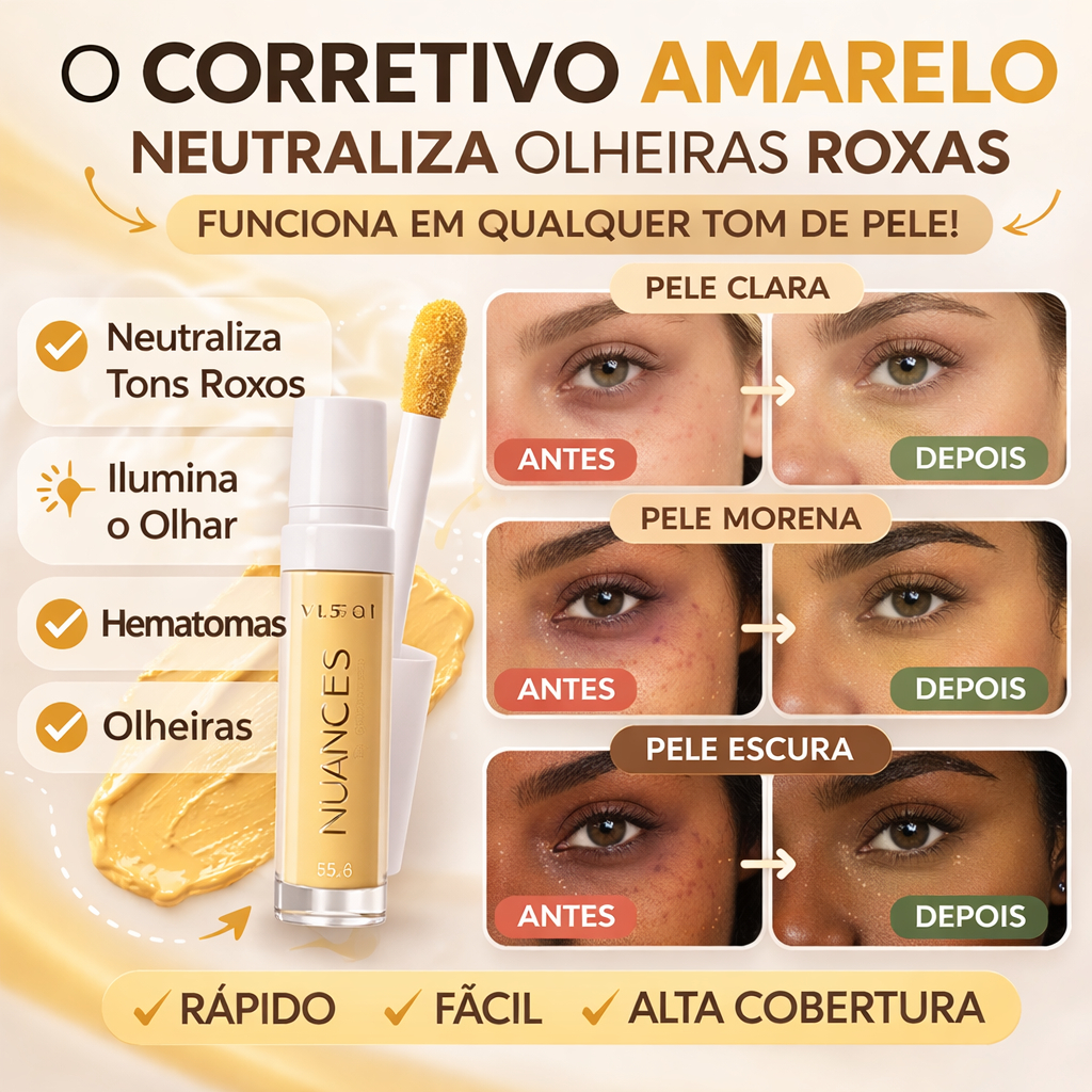 Lançamento Corretivo Camuflagem Vivai colorido para olhos Lançamento Corretivo Salmão Vermelho