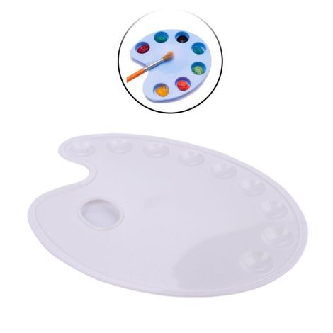 Paleta de Plástico 9 Cavidades Para Pintura