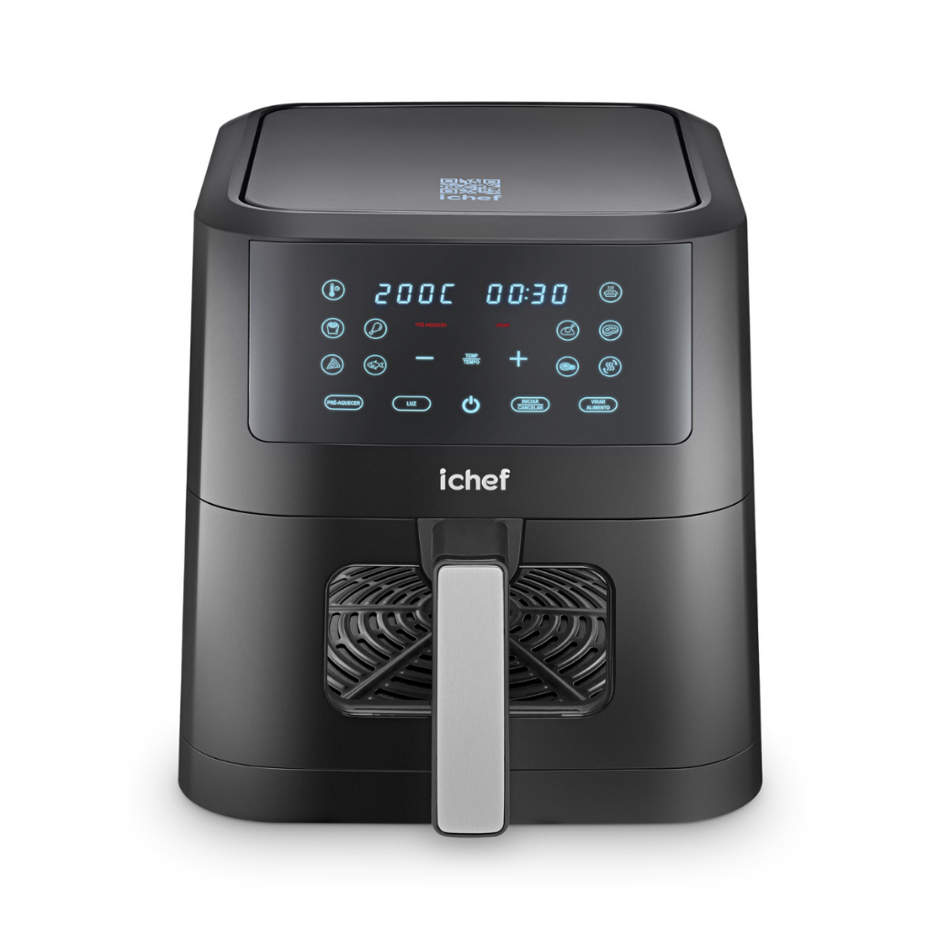 Airfryer Ichef Visor de Led c/ Inteligencia Artificia Fritadeira Eletrica com Painel Digital