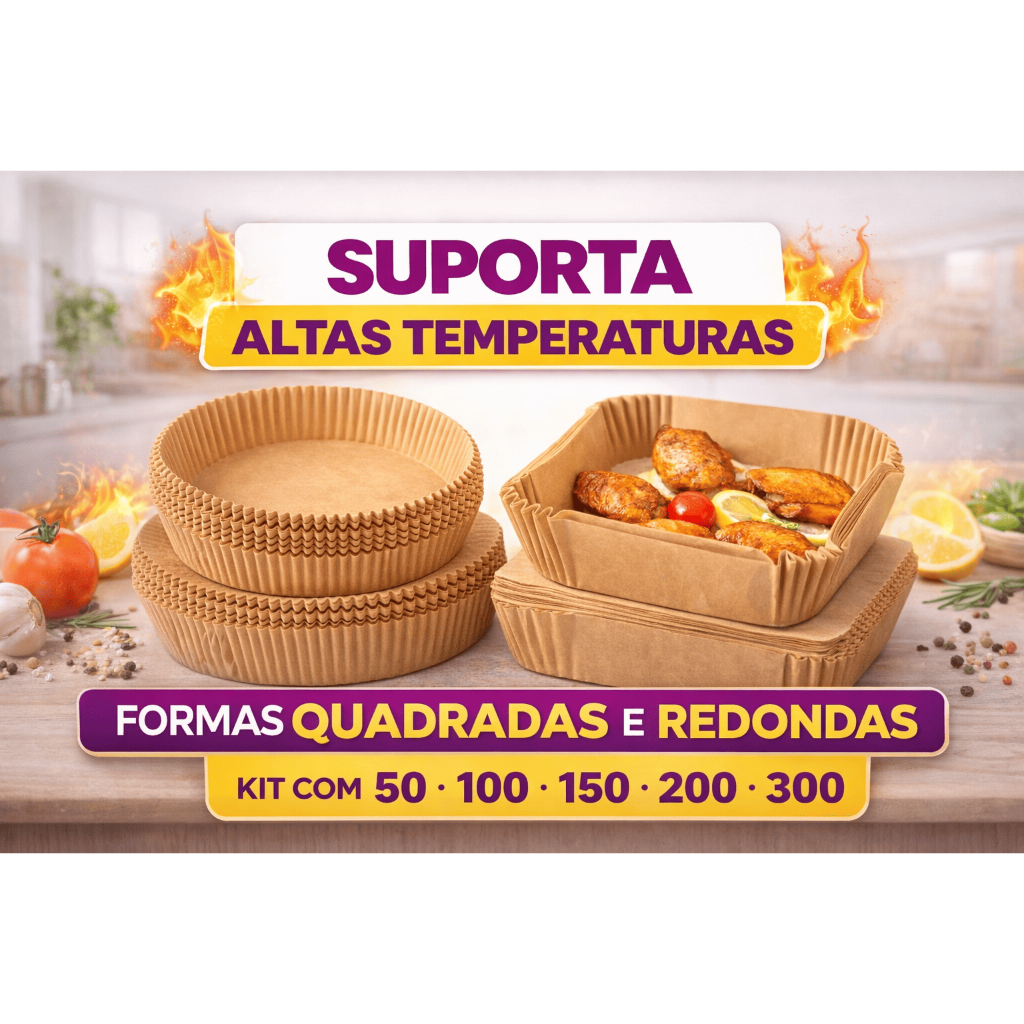 Kit Formas De Airf ryer Assadeira Papel Descartável Sem Sujeira Quadrado Redondo Antiaderente Papel em Oferta na Shopee