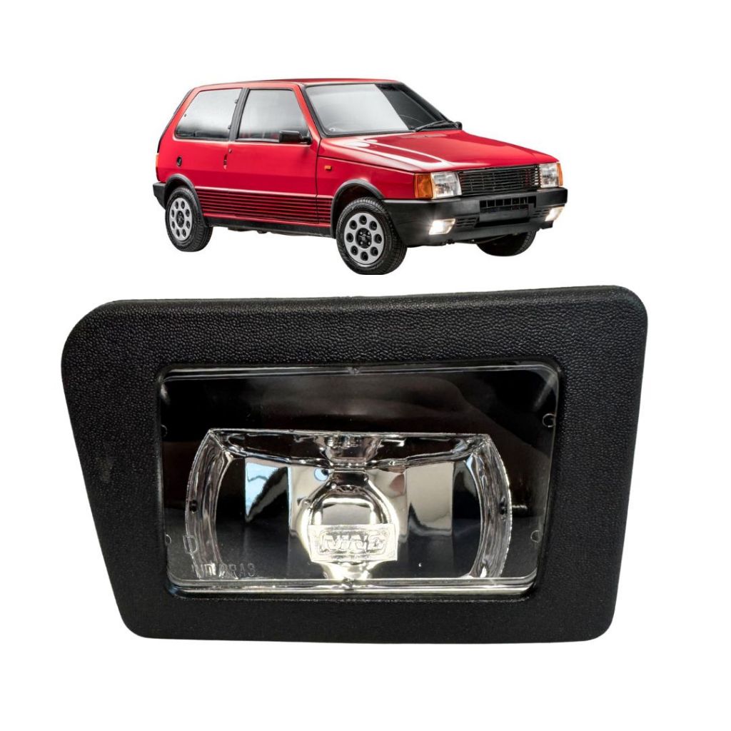 Farol Milha Auxiliar Longo Alcance H3 Para Fiat Uno Fiorino 1984 a 1990 Lado Direito Nino F-32