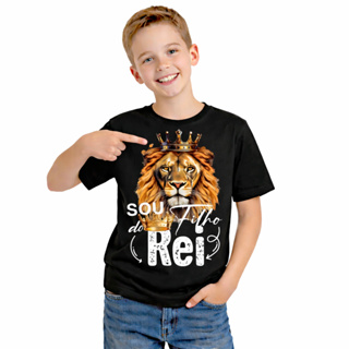 Camiseta Infantil Cristã Menino – Jesus Meu Herói, Deus Está no Controle, Filho do Rei Camiseta Premiu Varias Estampas em Oferta na Shopee
