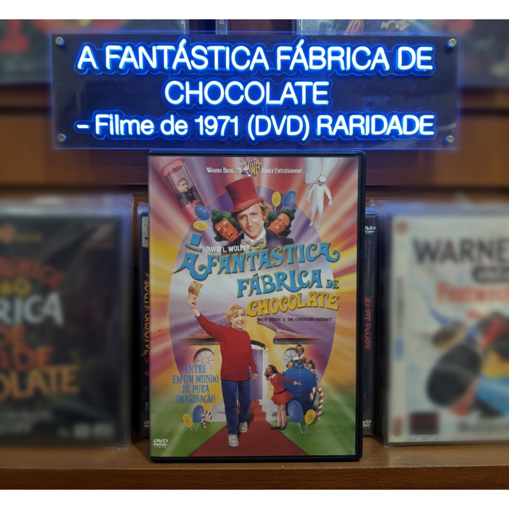 A FANTÁSTICA FÁBRICA DE CHOCOLATE - Filme de 1971 (DVD) RARIDADE