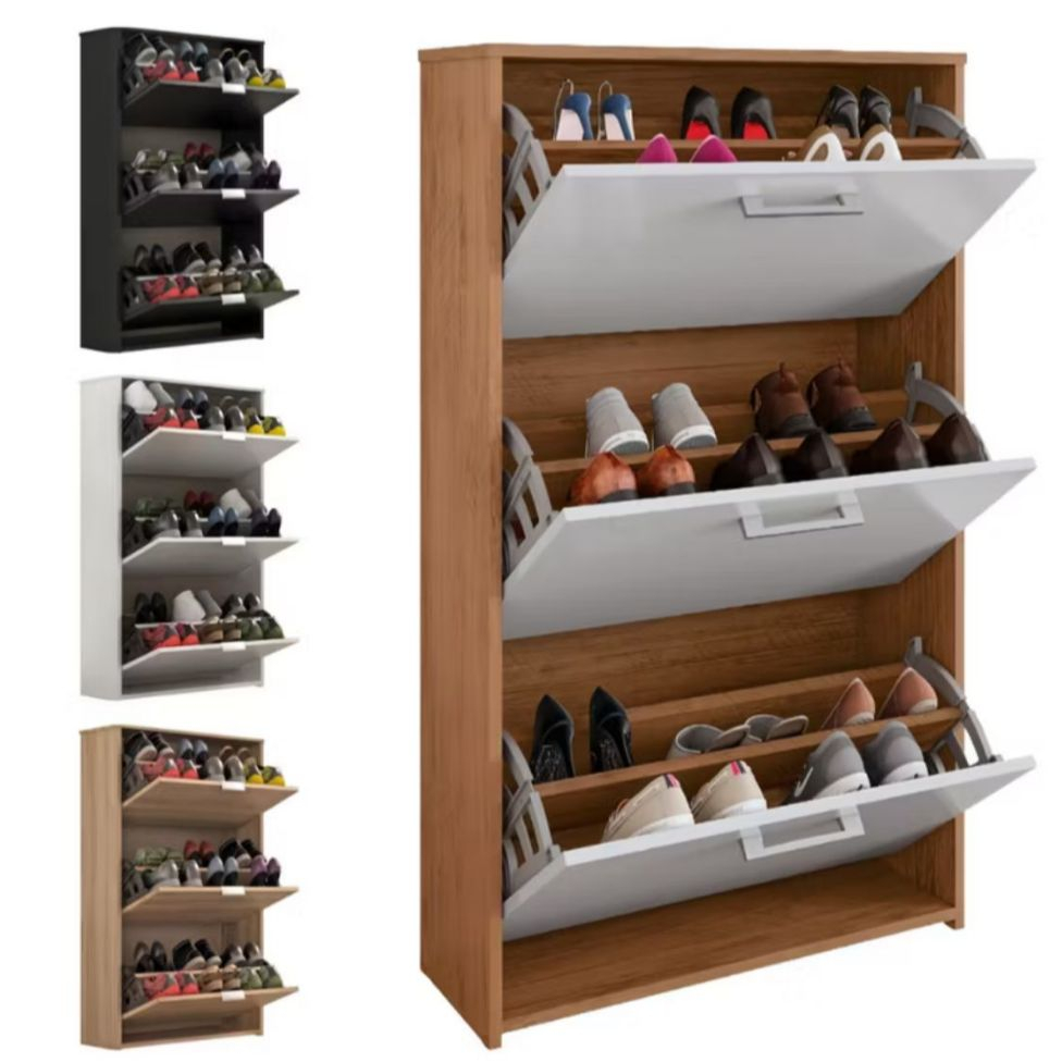 Sapateira 3 Portas Organizadora Multiuso Armário Quarto Sala Estante Sapato Apartamento Casa Sapatos em Oferta na Shopee