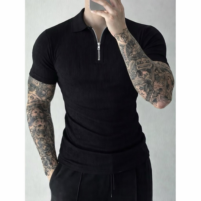 Polo Canelada Premium Masculina | Estilo Casual Moderno | Conforto e Caimento Perfeito