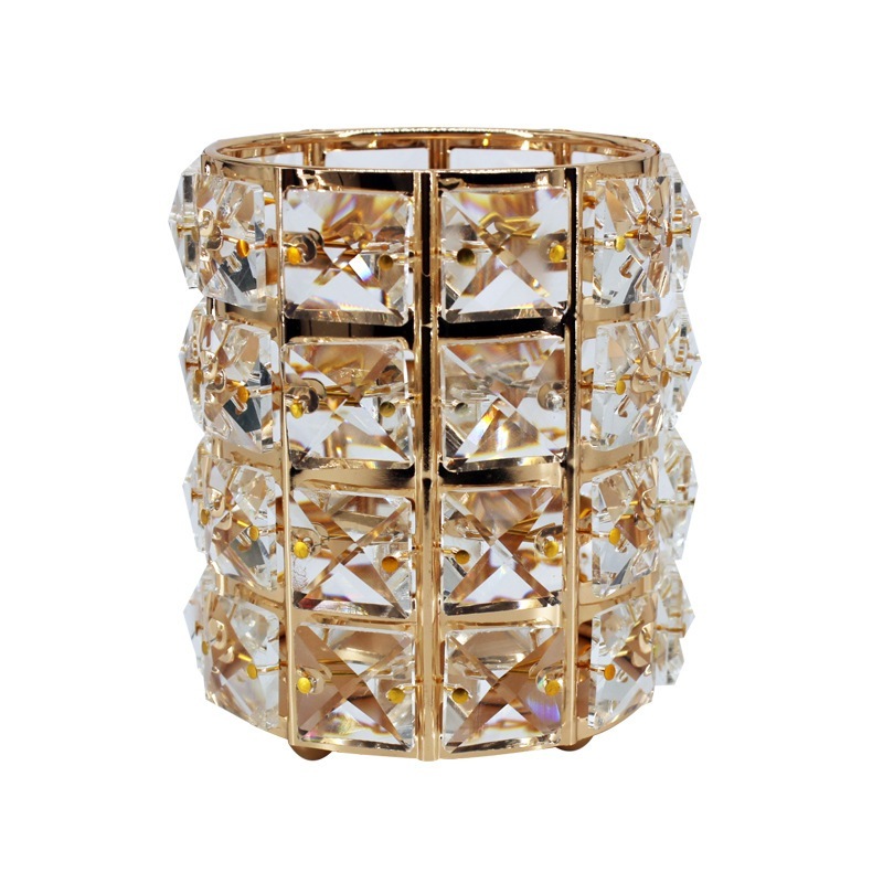 Oganizador De Luxo Porta Pincel De Cristal P/ Maquigem Lapis Canetas